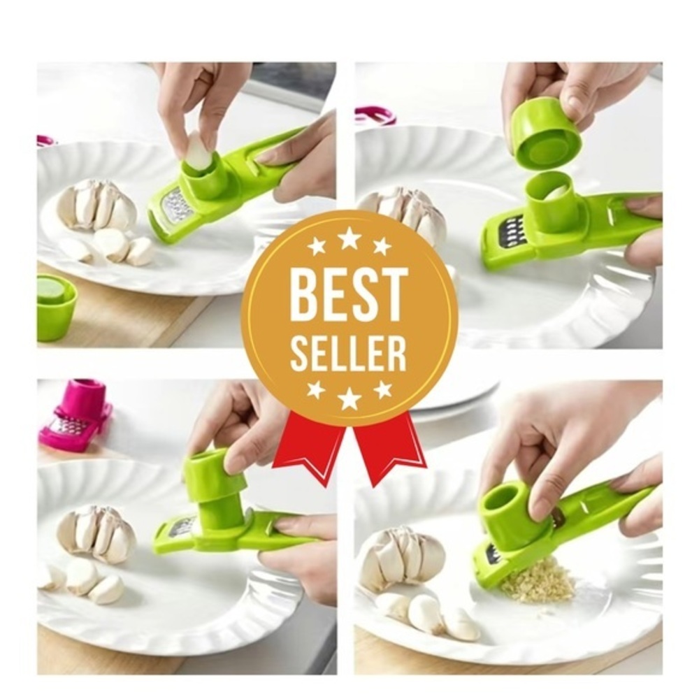 NEW Green 1 Pc Multifunctional Multi Tool Garlic Ginger Food Grinder